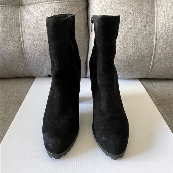 Aldo Suede Black high heel ankle boots - Picture 2 of 5
